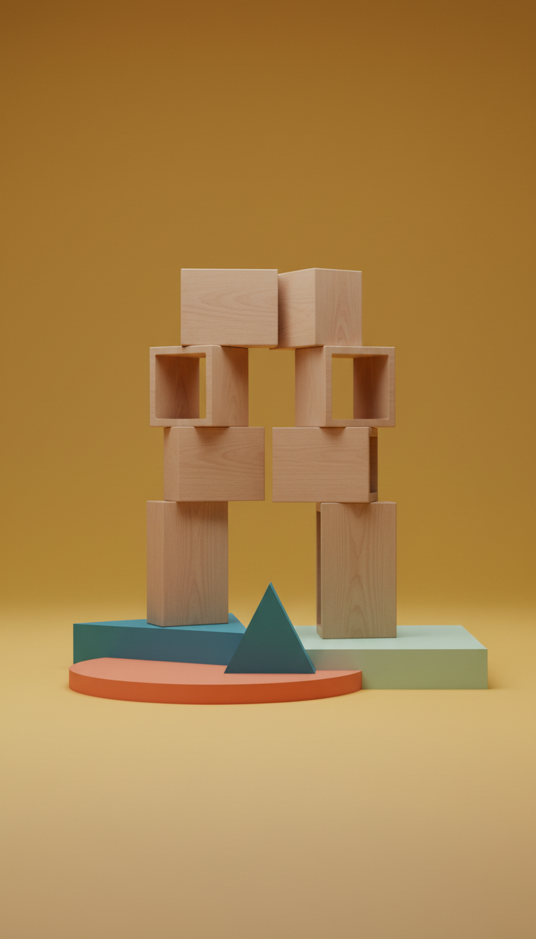 Modular Hardwood Storage Organizer
