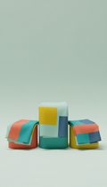 Color-Blocked Cotton Kitchen Towels Trio